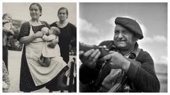 Retrato de mujer que da el pecho a su hijo en V�lez Rubio y foto tomada en el frente de Arag�n, ambas datadas en 1937.