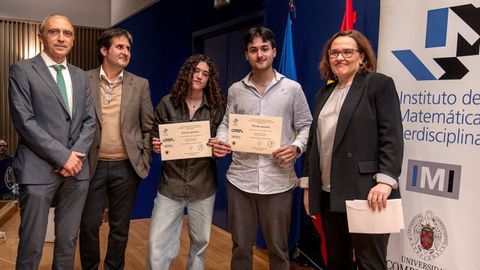 Irene Corral y Sergio Sanjurjo, ganadores del concurso internacional del Instituto de Matem�tica Indisciplinar