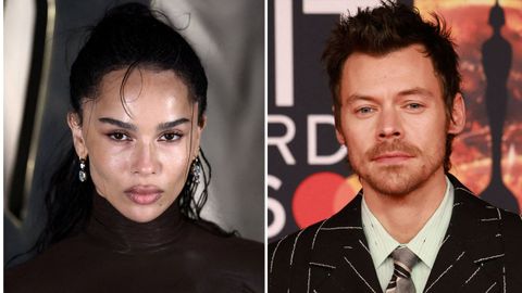 Zoe Kravitz y Harry Styles, en un fotomontaje de archivo