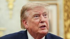 El presidente estadounidense Donald Trump, este lunes en la Casa Blanca.