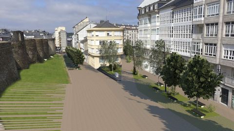 Reproducci�n de c�mo quedar� A Mosqueira cuando sea peatonal