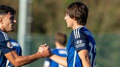 Jaime V�zquez y Dar�o Hidalgo, durante el Vetusta-Marino