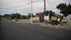 Estado en el que se encuentra actualmente la obra de repavimentaci�n de la carretera de Corrubedo