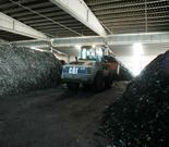Procesado de basura para hacer compost en Lousame. 