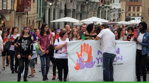 Una de las acciones de Avil�s Libre de Agresiones Sexistas