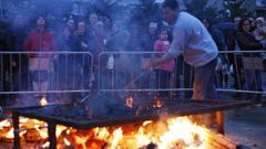 Imagen de archivo del magosto popular de Ourense, que este ao no se celebrar.