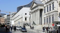 Imagen de archivo del exterior del Congreso de los Diputados.