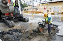 Las m�quinas perforan Vilagarc�a a toda velocidad despu�s de un mandato de inactividad. 