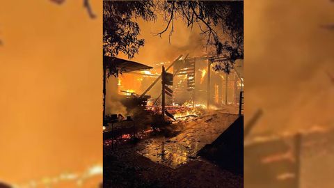 Incendio en el restaurante del cámping Valverde de Corrubedo