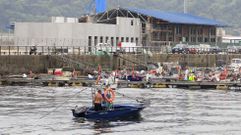 En la fotograf�a, vista actual de la obra de la lonja y el muelle