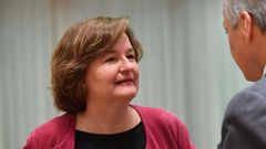  La ministra francesa de Asuntos Europeos, Nathalie Loiseau, en la reuni�n de ayer en Bruselas