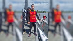 Adri�n Mosquera, tras su participaci�n en la Copa del Mundo de Brandemburgo.