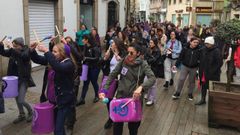 Manifestaci�n en Ribeira 