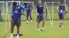 �lex Berganti�os, durante un entrenamiento de esta pretemporada