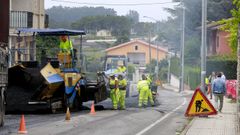 Traballos acometidos na ra Condesa de Ribadumia a finais do vern do ano pasado