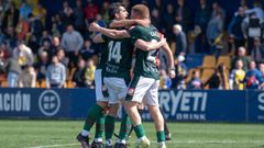 Jugadores del Racing de Ferrol en el�Estadio Santo Domingo en la temporada 2022/23