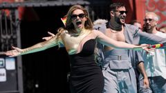 La alfombra turquesa de Eurovisin 2025, en imgenes