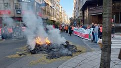 Protesta de los ganaderos ourensanos