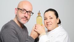Aceite de camar�n elaborado en el restaurante�O Frag�n de Fisterra