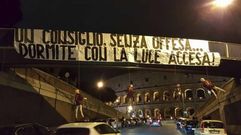 La macabra protesta de los ultras de la Roma