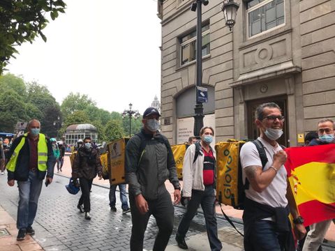 Manifestaci�n de los riders asturianos