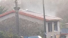 Vivienda de Sueiro en la que se origin� el incendio