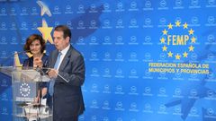 Abel Caballero y la vicepresidenta de Gobierno, Carmen Calvo, re�nen sus esfuerzos contra la violencia de g�nero