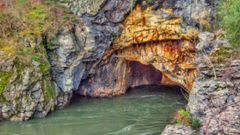 Detalle de una fotograf�a del t�nel de Montefurado que recibi� el primer premio del certamen