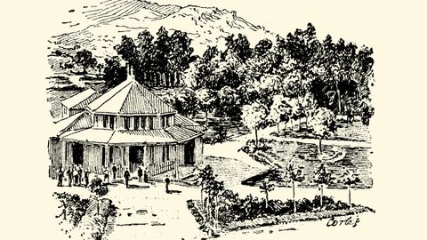 Cabreiro�, desde donde El Hidalgo de Tor (Francisco Camba) envi� la cr�nica que cerraba su gira de 1907 por los balnearios gallegos.