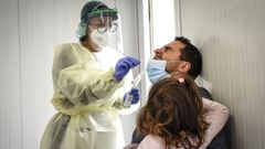 Cribado con PCR en el punto covid del Hospital Provincial de Pontevedra