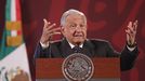 El presidente de M�xico, Andr�s Manuel L�pez Obrador, durante una rueda de prensa