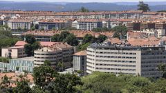 Vista de la ciudad sobre los barrios de Pontepedria y Conxo