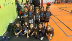 Alguno de los ni�os de los grupos de iniciaci�n al baloncesto del club cobista