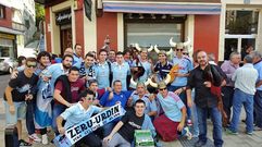 Aficionados celtistas en �ibar el mes pasado, donde tambi�n hubo una nutrida representaci�n de la pe�a vasca, Zeru Urdin