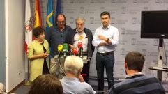 Por la izquierda, Casta�o, Su�rez, Rosell y P�rez