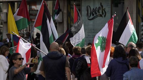 Ms de un millar de personas se han manifestado este domingo por el centro de Gijn, una protesta que forma parte de la dcima Movilizacin estatal por Palestina