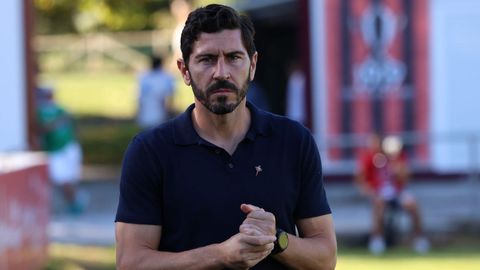 Javi V�zquez durante el partido.
