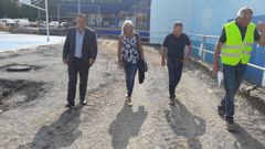 La concejala de deportes de Avil�s, Ana Hevia, visita las obras de La Magdalena
