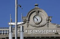 Uno de los sensores est� acoplado a una de las farolas de la plaza de Espa�a. 