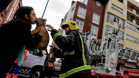 Incendio en un edificio de Fonteculler