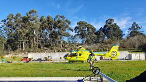 Rescate de un parapentista en Porto do Son