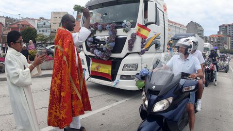 Procesi�n de San Crist�bal y bendici�n de veh�culos en Ribeira 2026