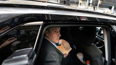 Michael Cohen, el martes de camino al juzgado de Manhattan.