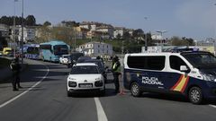 Imagen de archivo de un control de movilidad entre As Xubias y el puente de A Pasaxe