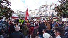 La manifestacin concluy en la plaza Maior de Xinzo