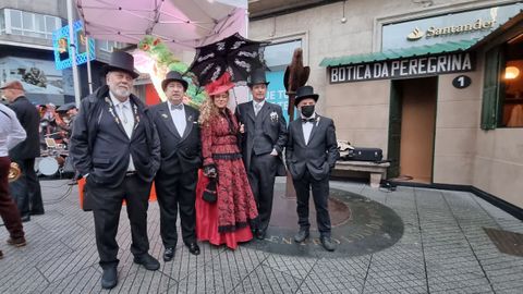 Recreación de la botica de don Perfecto Feijoo en el entroido de Pontevedra