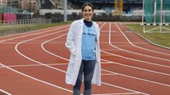 Mar Chill�n en las pistas de Bala�dos, en donde entrena