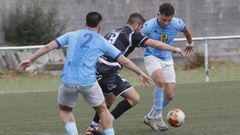 Nacho y Franco, en el partido contra el Noia en el Marcos Gómez.