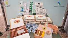 Tabaco y medicamentos intervenidos en Alvedro