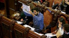 Xiao Varela en el pleno municipal 